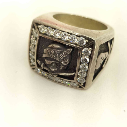 ウィアード WEIRDO GEMSTONE RING BANDITS 925刻印 ジェムストーン バンディット シグネットリング メンズ 15号