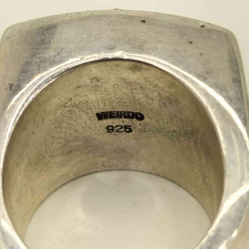 ウィアード WEIRDO GEMSTONE RING BANDITS 925刻印 ジェムストーン バンディット シグネットリング メンズ 15号