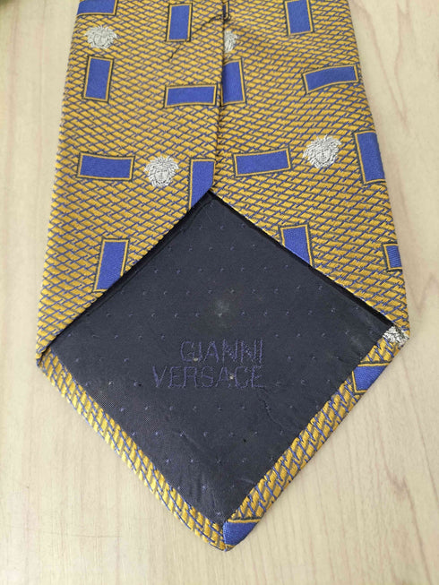 ジャンニヴェルサーチ GIANNI VERSACE 人物刺繍シルクネクタイ メンズ