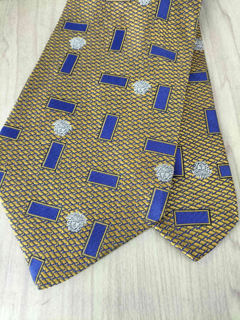 ジャンニヴェルサーチ GIANNI VERSACE 人物刺繍シルクネクタイ メンズ