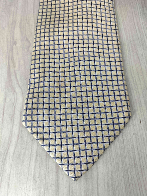 イヴサンローラン Yves Saint Laurent チェック柄シルクネクタイ メンズ