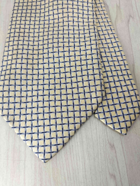 イヴサンローラン Yves Saint Laurent チェック柄シルクネクタイ メンズ