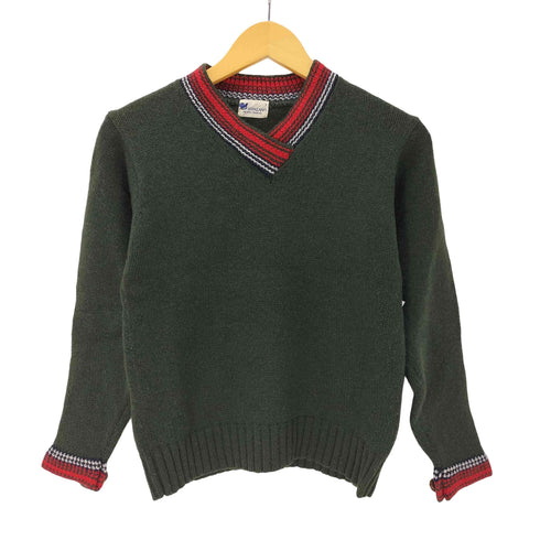 ヨークランド YORKLAND 襟マルチストライプ L/S プルオーバー ニット セーター レディース JPN:3