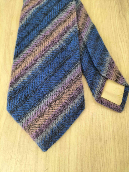 クリスチャンディオール Christian Dior カシミヤ100 ストライプネクタイ メンズ