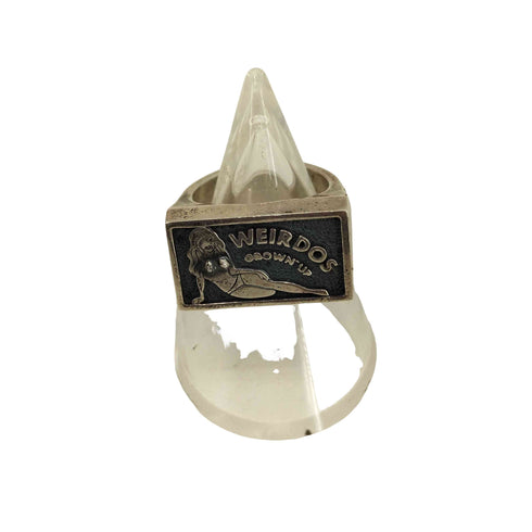 ウィアード WEIRDO SEXY PLAQUE RING 925刻印 セクシープラーク スクエアリング メンズ 9号
