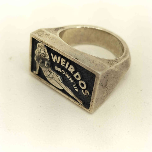 ウィアード WEIRDO SEXY PLAQUE RING 925刻印 セクシープラーク スクエアリング メンズ 9号