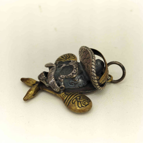 ギャングスタビル GANGSTERVILLE SOMBRERO SKULL ソンブレロ スカル ネックレストップ ペンダント メンズ