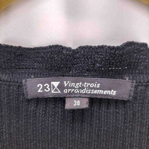 ニジュウサンク 23区 リブニット カーディガン レディース JPN:38