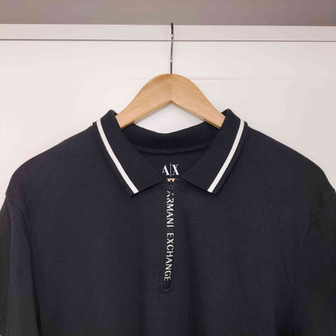 アルマーニエクスチェンジ ARMANI EXCHANGE ハーフジップ S/S ポロシャツ メンズ import:XL