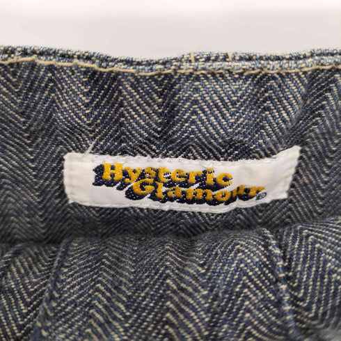 ヒステリックグラマー HYSTERIC GLAMOUR 90-00s ベルトテッド フロントボタン ヘリボーン デニム ロングスカート Y2K レディース FREE