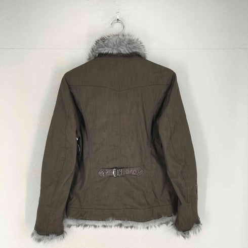 ニコルクラブフォーメン NICOLE CLUB FOR MEN ファー切替ライダースジャケットY2K メンズ 46