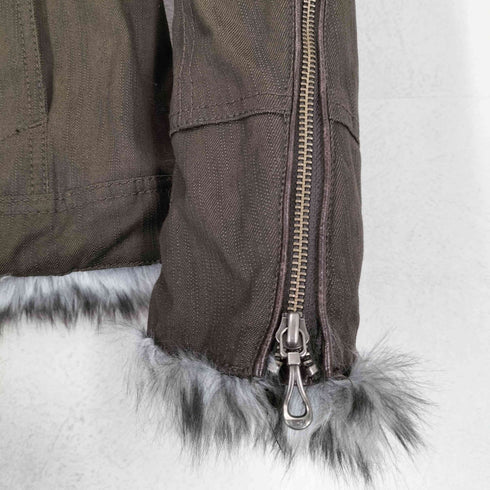 ニコルクラブフォーメン NICOLE CLUB FOR MEN ファー切替ライダースジャケットY2K メンズ 46