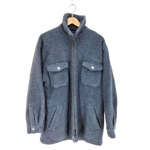 ヘインズ Hanes 90s- ネップ加工ボアジップジャケット メンズ M