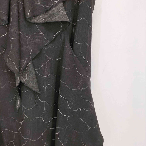 ヒロココシノ HIROKO KOSHINO フリルカラー ノースリーブVワンピース レディース JPN:38