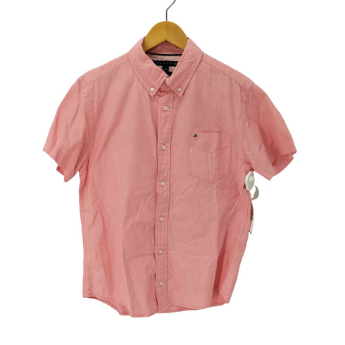 トミーヒルフィガー TOMMY HILFIGER CLASSIC FIT 刺繍ロゴ 半袖シャツ メンズ import:L