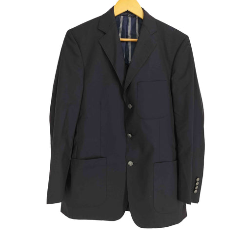 ブルックスブラザーズ BROOKS BROTHERS USA製 I8I8 ウール カバーオール 3B テーラードジャケット 紋章ボタン 背抜き 裏地ストライプ メンズ  38R