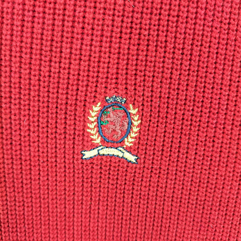 トミーヒルフィガー TOMMY HILFIGER ワンポイント刺繍コットンベスト メンズ XL
