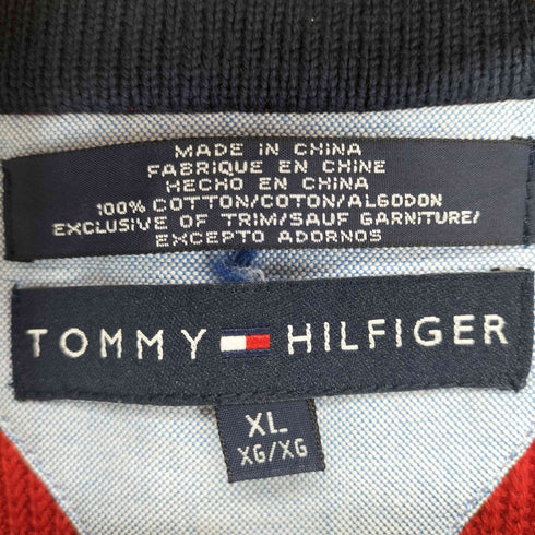 トミーヒルフィガー TOMMY HILFIGER ワンポイント刺繍コットンベスト メンズ XL