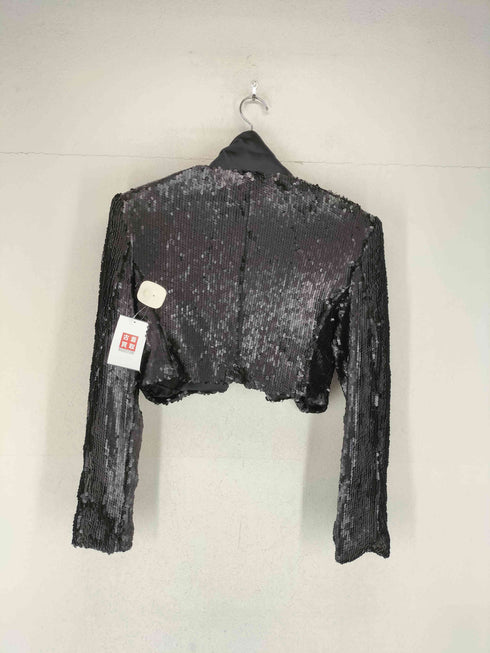 LUCILLE スパンコールクロップドテーラードジャケット import レディース