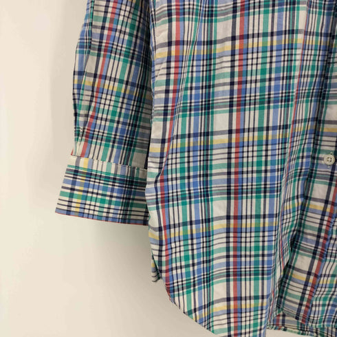 ブルックスブラザーズ BROOKS BROTHERS USA製 MADISON マチ付き ボタンダウン 長袖 マドラスチェック シャツ メンズ S/R