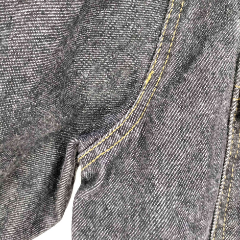 ポロジーンズカンパニーラルフローレン POLO JEANS COMPANY RALPH LAUREN メキシコ製 先染めブラック デニムトラッカージャケット メンズ import:L