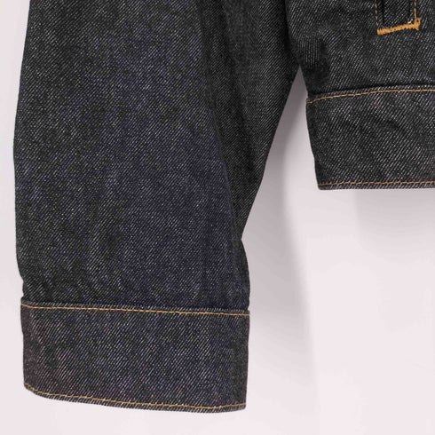 ポロジーンズカンパニーラルフローレン POLO JEANS COMPANY RALPH LAUREN メキシコ製 先染めブラック デニムトラッカージャケット メンズ import:L