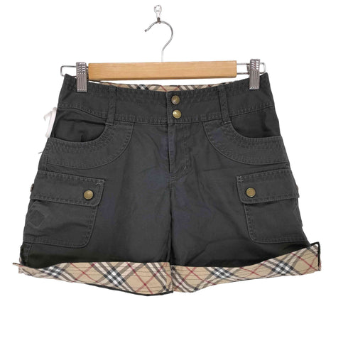 バーバリーブルーレーベル BURBERRY BLUE LABEL ノバチェック切替カーゴショートパンツ レディース 36
