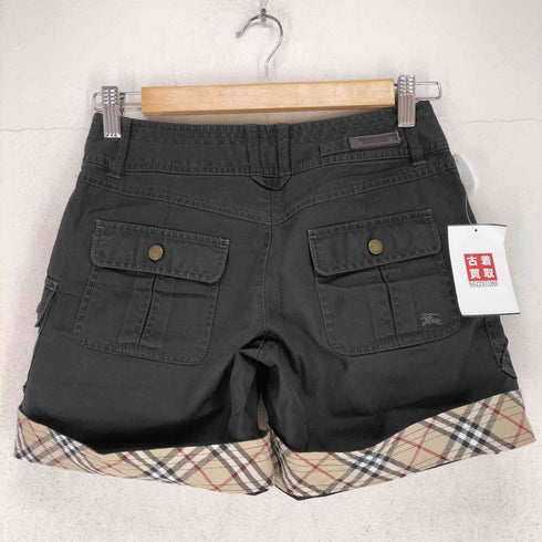バーバリーブルーレーベル BURBERRY BLUE LABEL ノバチェック切替カーゴショートパンツ レディース 36