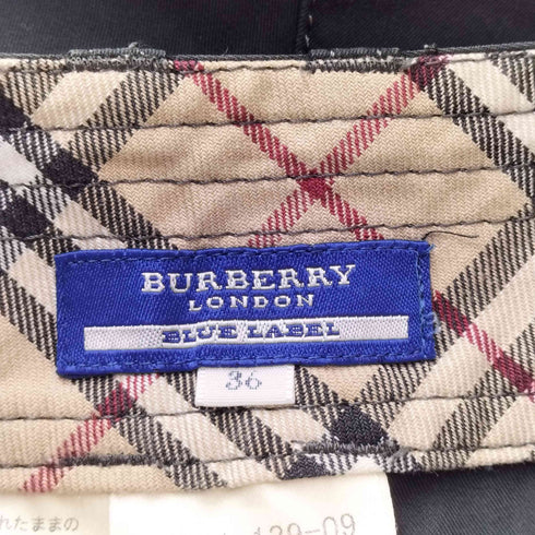 バーバリーブルーレーベル BURBERRY BLUE LABEL ノバチェック切替カーゴショートパンツ レディース 36