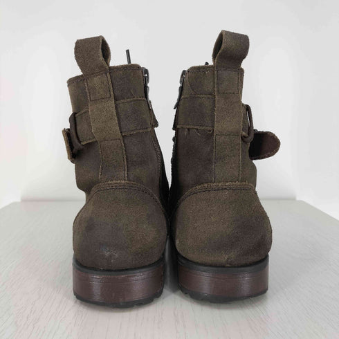 バナナリパブリック BANANA REPUBLIC サイドジップ ベルテッド スエードレースアップブーツ メンズ JPN:25