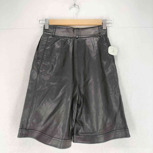 MADE IN ITALY GENUINE LEATHER リアルレザーショートパンツ レディース US 6