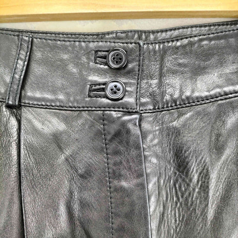 MADE IN ITALY GENUINE LEATHER リアルレザーショートパンツ レディース US 6