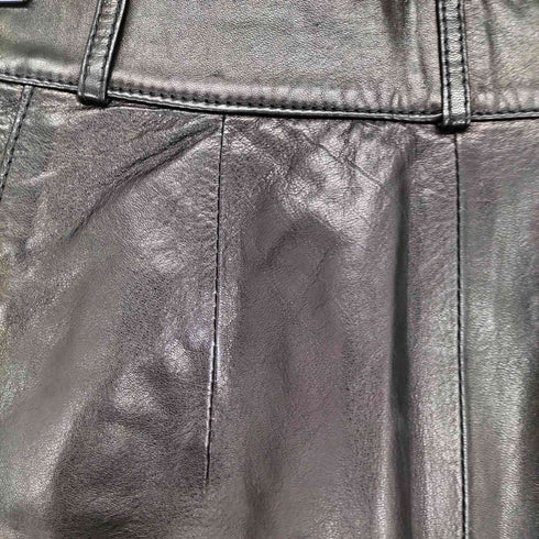MADE IN ITALY GENUINE LEATHER リアルレザーショートパンツ レディース US 6
