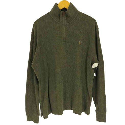 ポロラルフローレン POLO RALPH LAUREN ESTATE RIB ポニー刺繍 ハーフジップ スウェット メンズ import:L