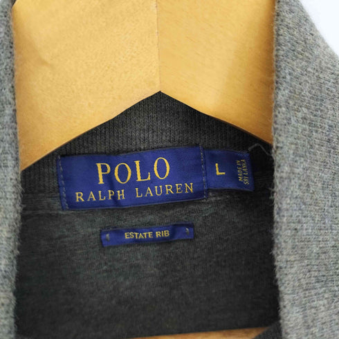 ポロラルフローレン POLO RALPH LAUREN ESTATE RIB ポニー刺繍 ハーフジップ スウェット メンズ import:L