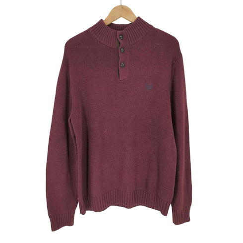 チャップス CHAPS ボトルネックハーフボタンニットコットンセーター メンズ  L