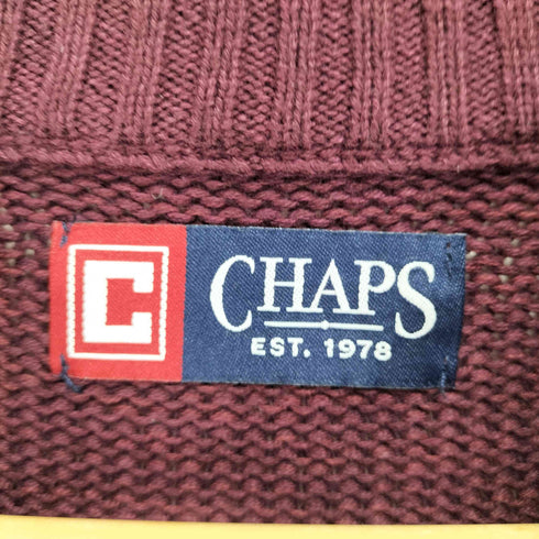 チャップス CHAPS ボトルネックハーフボタンニットコットンセーター メンズ  L