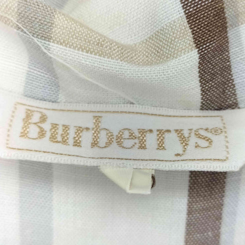 バーバリーズ BURBERRYS リネンレーヨン オープンカラーシャツ レディース