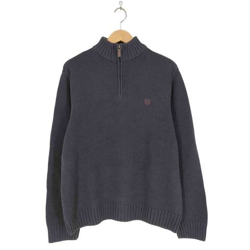 チャップス CHAPS ボトルネックハーフジップニットコットンセーター メンズ L
