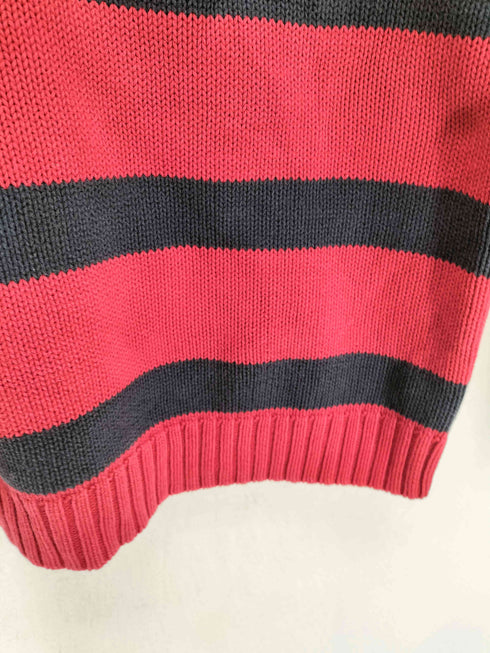 チャップス CHAPS ロゴ刺繍 ボーダーコットンハーフジップ メンズ import:XXL