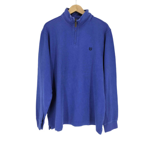 チャップス CHAPS ワンポイント刺繍ボトルネックハーフジップトレーナー メンズ  XL