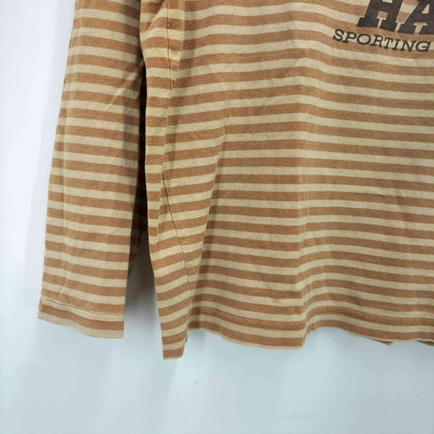 ハイスポーティングギア HAI SPORTING GEAR 80s-90s フロントロゴ ボーダー 長袖tシャツ レディース JPN:M