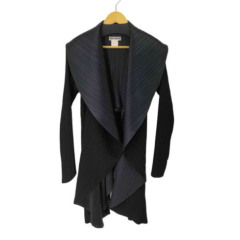 イッセイミヤケ ISSEY MIYAKE 1998AW 銀タグ バックスリット プリーツコート レディース JPN:L