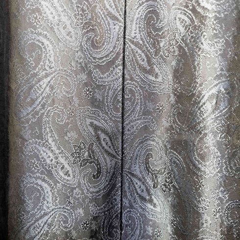 裏地ペイズリー ダブルブレスト レザージャケット レディース