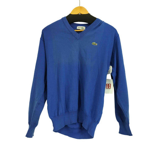 シュミーズラコステ CHEMISE LACOSTE 80S 文字ラコ Vネック ウール ニット メンズ