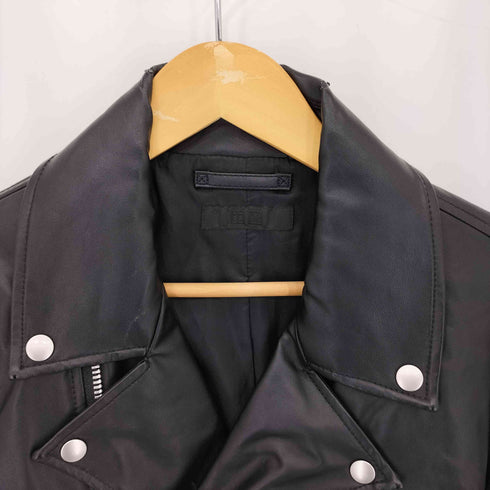 ユニクロ UNIQLO ネオレザーダブルライダースジャケット メンズ XL