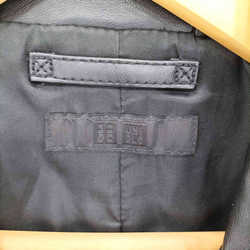 ユニクロ UNIQLO ネオレザーダブルライダースジャケット メンズ XL