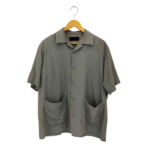 ティーエイチ th Open collar Shirt ウールギャバジン ポケットデザイン オープンカラー 半袖シャツ メンズ 2