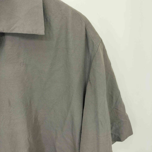 ティーエイチ th Open collar Shirt ウールギャバジン ポケットデザイン オープンカラー 半袖シャツ メンズ 2