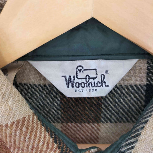 ウールリッチ WOOLRICH 60-70s USA製 三角タグ ウール フランネルチェック 長袖シャツ メンズ  M